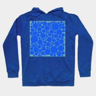 blue pop art polka dot pattern Hoodie